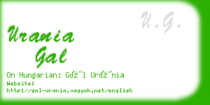 urania gal business card
